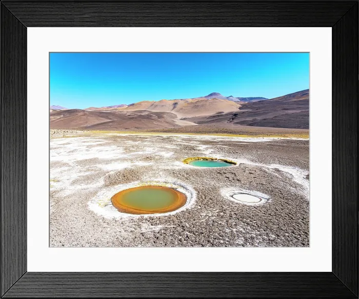 Framed Print : Saltwater ponds, Ojos del Campo, Salar de Antofalla, Puna, Catamarca, Argentina Framed Print : Saltwater ponds, Ojos del Campo, Salar de Antofalla, Puna, Catamarca, Argentina