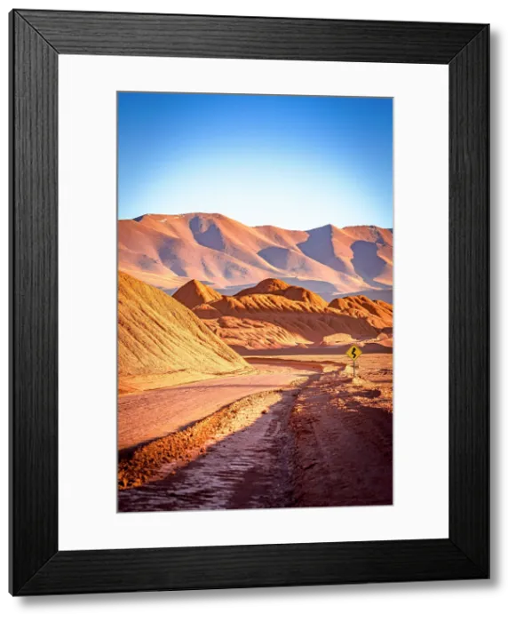Framed Print : Track along red rocks, Desierto del Diablo, Devil's Desert, Puna, Argentina Framed Print : Track along red rocks, Desierto del Diablo, Devil's Desert, Puna, Argentina
