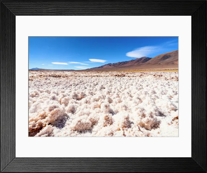 Framed Print : Salt formations at Ojos del Mar, Tolar Grande, Salta, Argentina