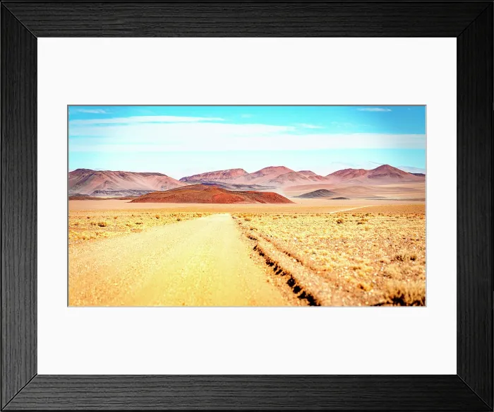 Framed Print : Empty desert track, Vega de los Colorados, Puna, Catamarca, Argentina Framed Print : Empty desert track, Vega de los Colorados, Puna, Catamarca, Argentina