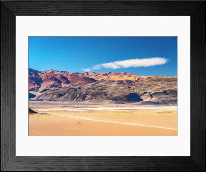 Framed Print : High altitude desert landscape, Salar de Antofalla, Puna, Catamarca, Argentina Framed Print : High altitude desert landscape, Salar de Antofalla, Puna, Catamarca, Argentina