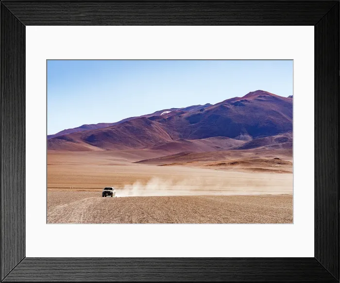 Framed Print : Off road on a dusty trail near Cerro Galan, Puna, Catamarca, Argentina Framed Print : Off road on a dusty trail near Cerro Galan, Puna, Catamarca, Argentina