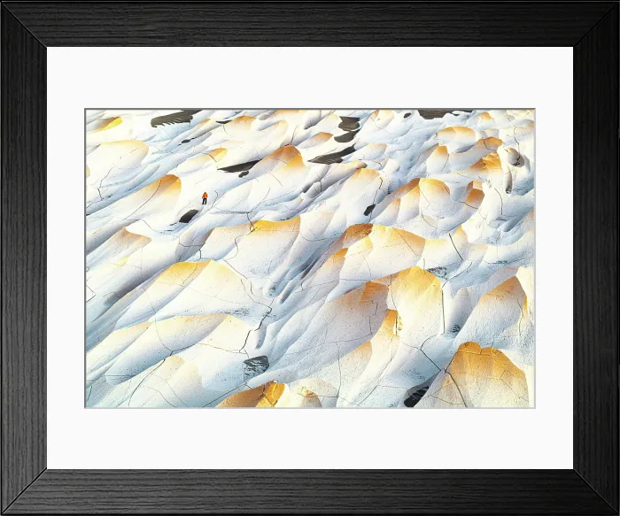 Framed Print : Hiker in the surreal pumice stone fields, Campo de Piedra Pomez, El Penon, Catamarca, Argentina. (MR) Framed Print : Hiker in the surreal pumice stone fields, Campo de Piedra Pomez, El Penon, Catamarca, Argentina. (MR)