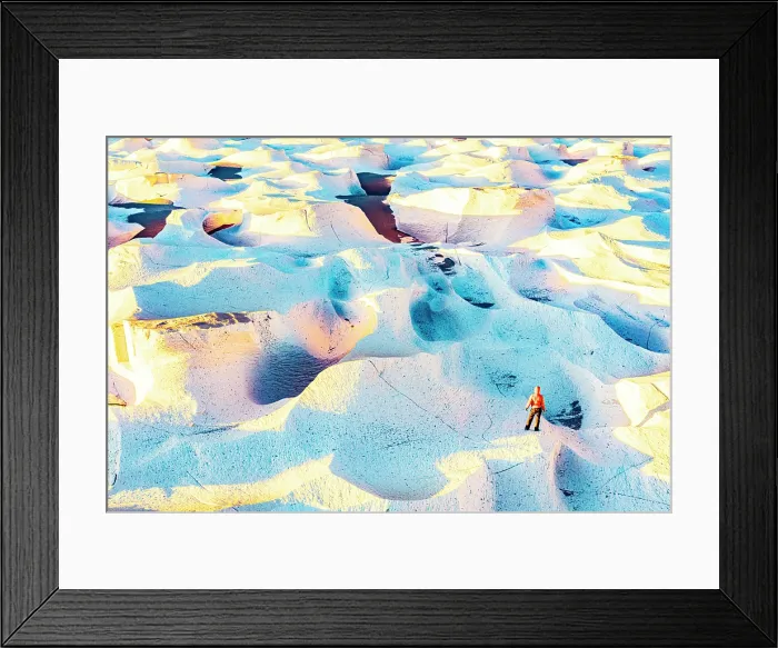 Framed Print : Man watching sunrise over the volcanic rock formations, Campo de Piedra Pomez, Catamarca, Argentina. (MR) Framed Print : Man watching sunrise over the volcanic rock formations, Campo de Piedra Pomez, Catamarca, Argentina. (MR)