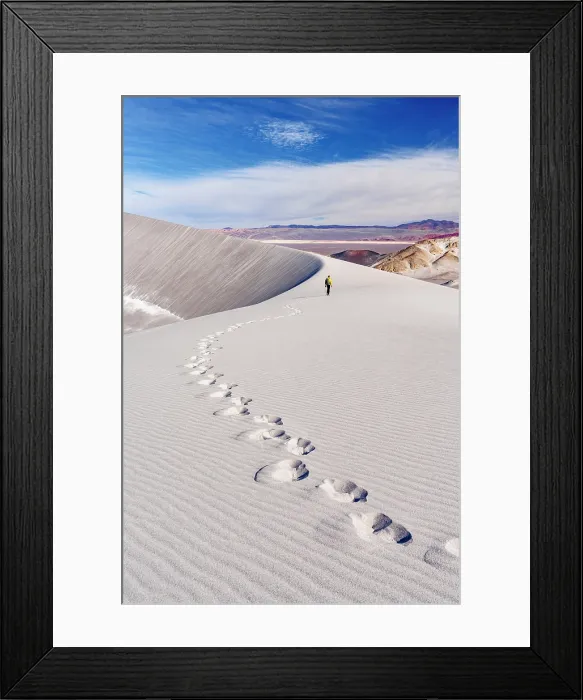 Framed Print : Imprints on pristine white pumice dunes, Campo de Piedra Pomez, El Penon, Puna, Catamarca, Argentina Framed Print : Imprints on pristine white pumice dunes, Campo de Piedra Pomez, El Penon, Puna, Catamarca, Argentina