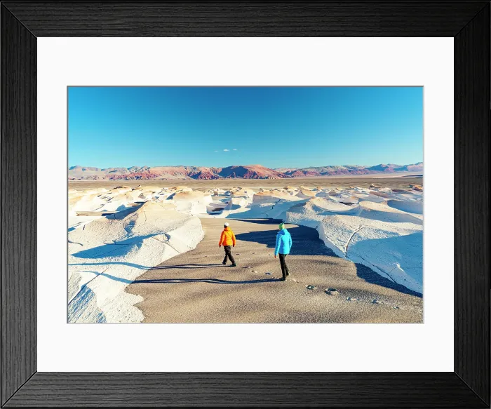 Framed Print : Hikers walking through pumice fields, Campo de Piedra Pomez, El Penon, Puna, Catamarca, Argentina. (MR) Framed Print : Hikers walking through pumice fields, Campo de Piedra Pomez, El Penon, Puna, Catamarca, Argentina. (MR)