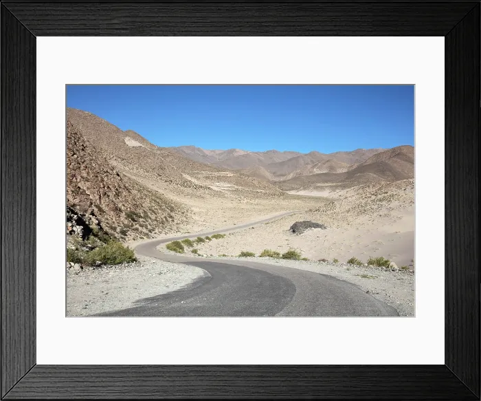 Framed Print : A curvy mountain road near Antofagasta de la Sierra, Puna de Atacama, Catamarca, Northwest Argentina Framed Print : A curvy mountain road near Antofagasta de la Sierra, Puna de Atacama, Catamarca, Northwest Argentina