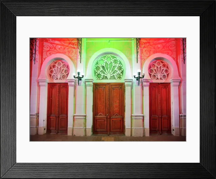 Framed Print : Detail of the colonial architecture doors over the main facade of the 'Sociedad Espanola de Socorro Mutuo', Salta, Northwest Argentina Framed Print : Detail of the colonial architecture doors over the main facade of the 'Sociedad Espanola de Socorro Mutuo', Salta, Northwest Argentina