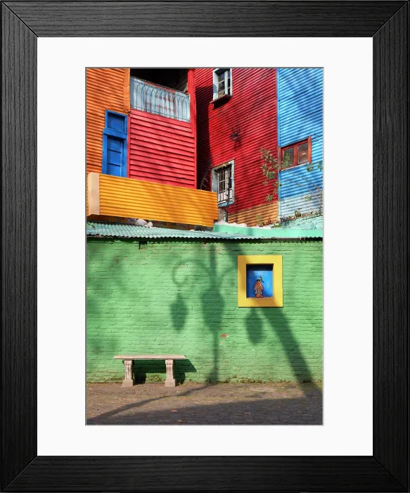 Framed Print : Detail of a street lamp shadow in the Caminito de La Boca, Buenos Aires, Argentina Framed Print : Detail of a street lamp shadow in the Caminito de La Boca, Buenos Aires, Argentina