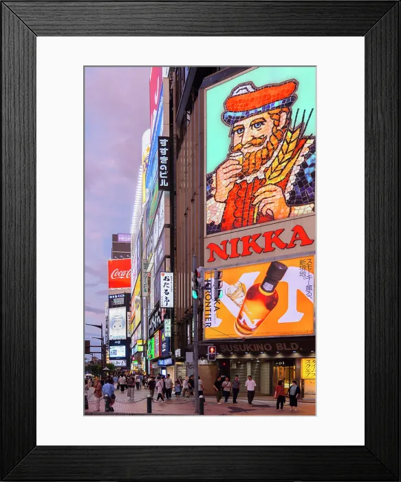 Framed Print : Neon signs on side of buildings, Susukino, Sapporo, Hokkaido, Japan Framed Print : Neon signs on side of buildings, Susukino, Sapporo, Hokkaido, Japan