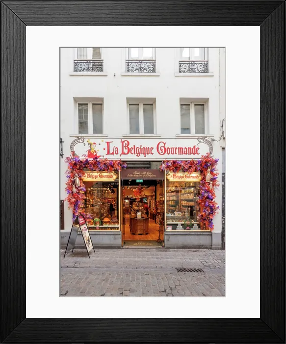 Framed Print : Gourmet chocolate and confectionery shop, Brussels, Belgium Framed Print : Gourmet chocolate and confectionery shop, Brussels, Belgium