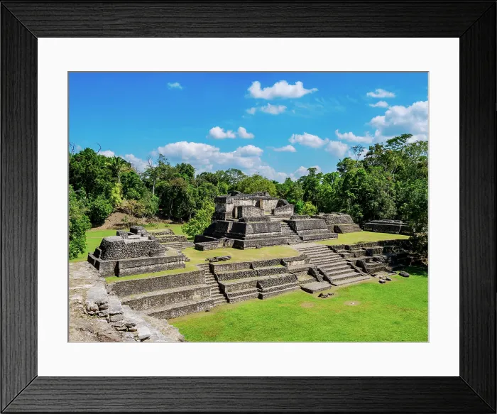 Framed Print : Temple of the Wooden Lintel, elevated view, Plaza A, Caracol Archaeological Site, Cayo District, Belize Framed Print : Temple of the Wooden Lintel, elevated view, Plaza A, Caracol Archaeological Site, Cayo District, Belize