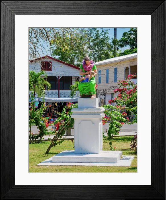 Framed Print : Statue of Yucatec Maya woman breastfeeding in Queen Elizabeth Park, Orange Walk Town, Orange Walk District, Belize Framed Print : Statue of Yucatec Maya woman breastfeeding in Queen Elizabeth Park, Orange Walk Town, Orange Walk District, Belize