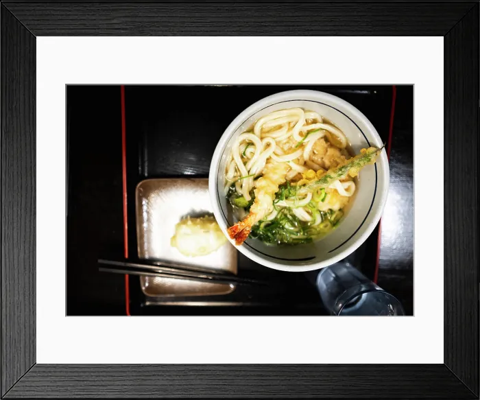 Framed Print : Shimbashi fresh made udon, upholding tradition in Tokyo, Japan
