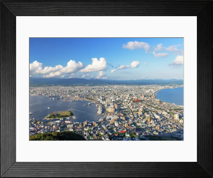 Framed Print : Aerial view of Hakodate, Hokkaido, Japan Framed Print : Aerial view of Hakodate, Hokkaido, Japan
