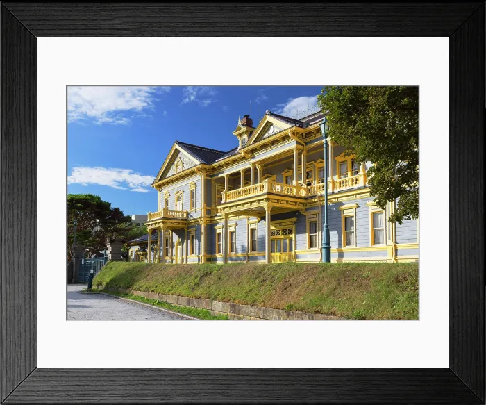 Framed Print : Old Public Hall of Hakodate Ward, Motomachi, Hakodate, Hokkaido, Japan