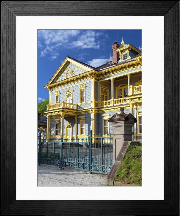 Framed Print : Old Public Hall of Hakodate Ward, Motomachi, Hakodate, Hokkaido, Japan