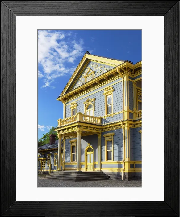 Framed Print : Old Public Hall of Hakodate Ward, Motomachi, Hakodate, Hokkaido, Japan