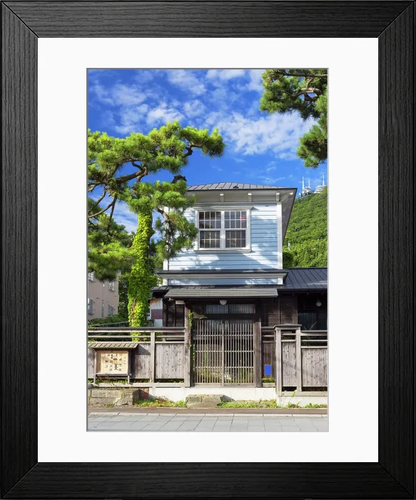 Framed Print : Traditional house, Motomachi, Hakodate, Hokkaido, Japan Framed Print : Traditional house, Motomachi, Hakodate, Hokkaido, Japan