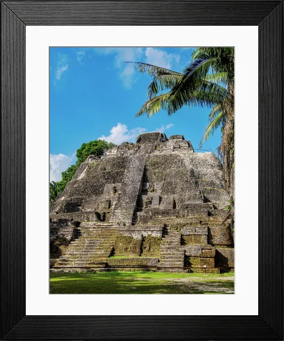 Framed Print : High Temple, Lamanai Archaeological Reserve, Orange Walk District, Belize