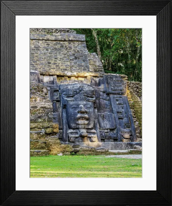 Framed Print : Mask Temple, detailed view, Lamanai Archaeological Reserve, Orange Walk District, Belize Framed Print : Mask Temple, detailed view, Lamanai Archaeological Reserve, Orange Walk District, Belize