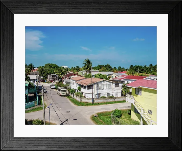 Framed Print : Belize City, elevated viw, Belize District, Belize Framed Print : Belize City, elevated viw, Belize District, Belize