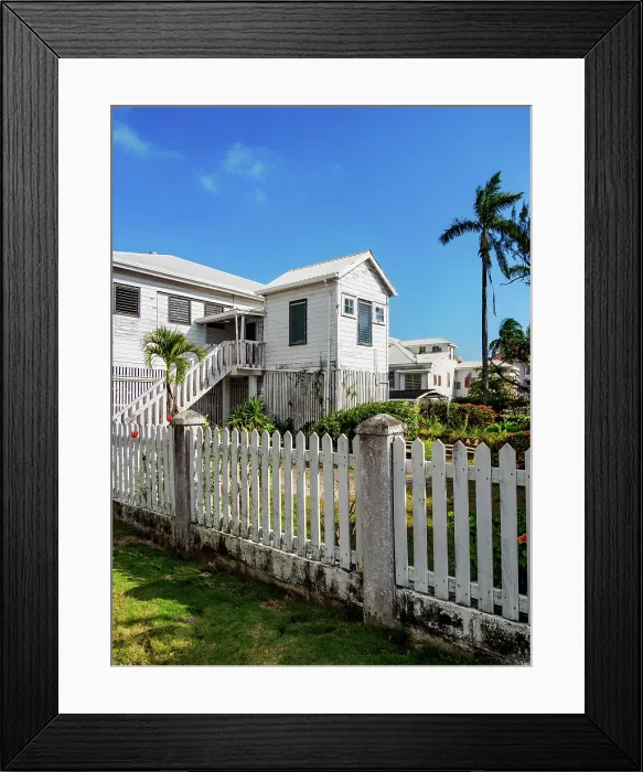 Framed Print : Traditional Wooden House, Belize City, Belize District, Belize Framed Print : Traditional Wooden House, Belize City, Belize District, Belize