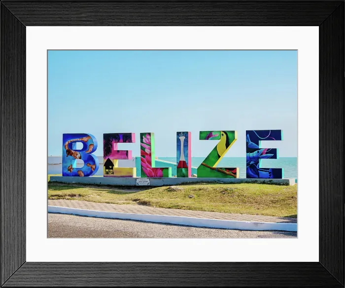Framed Print : Belize Letters, Belize City, Belize District, Belize Framed Print : Belize Letters, Belize City, Belize District, Belize