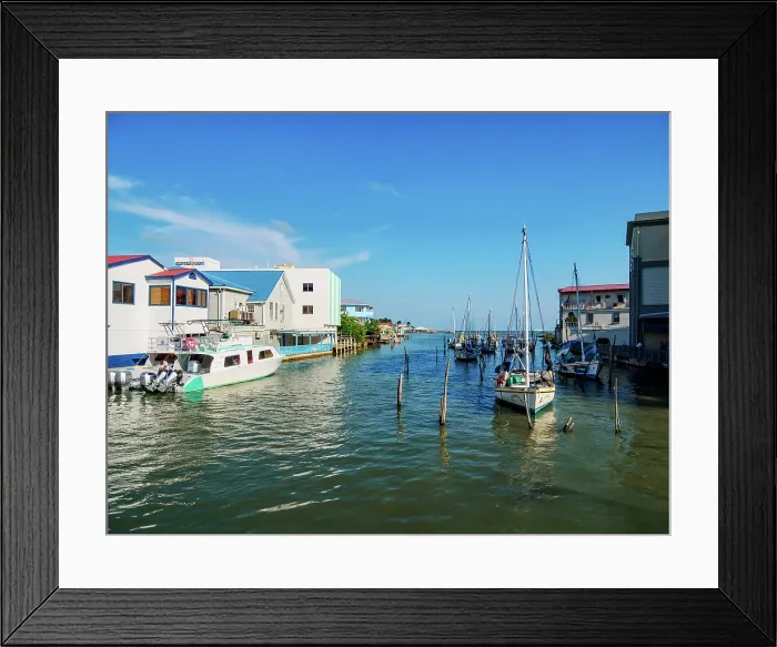 Framed Print : Collet Canal, Belize City, Belize District, Belize Framed Print : Collet Canal, Belize City, Belize District, Belize