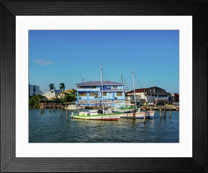Framed Print : Waterfront of Belize City, Belize District, Belize Framed Print : Waterfront of Belize City, Belize District, Belize