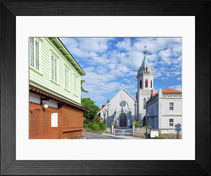 Framed Print : Catholic Church, Motomachi, Hakodate, Hokkaido, Japan