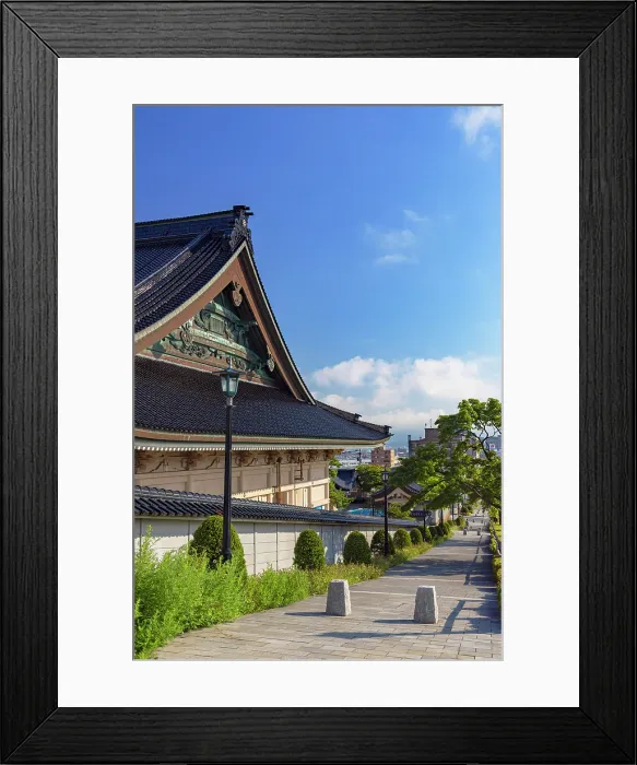 Framed Print : Ōtani Hongan-ji Hakodate Betsu-in temple, Motomachi, Hakodate, Hokkaido, Japan