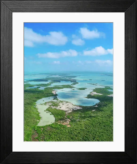 Framed Print : Ambergris Caye, aerial view, Belize District, Belize Framed Print : Ambergris Caye, aerial view, Belize District, Belize