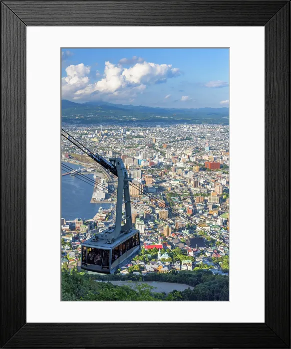 Framed Print : Cable car on Mount Hakodate, Hakodate, Hokkaido, Japan Framed Print : Cable car on Mount Hakodate, Hakodate, Hokkaido, Japan