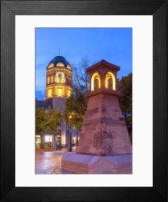 Framed Print : Allnght Lamp at dusk, Otaru, Hokkaido, Japan