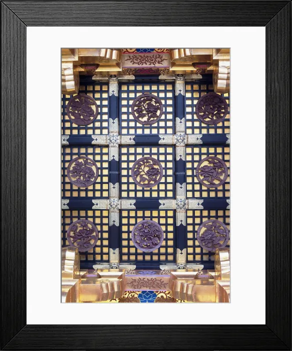 Framed Print : Ceiling of Yashamon Gate of Mausoleum of Iemitsu at Rinnoji Temple (UNESCO World Heritage Site), Nikko, Tochigi, Japan Framed Print : Ceiling of Yashamon Gate of Mausoleum of Iemitsu at Rinnoji Temple (UNESCO World Heritage Site), Nikko, Tochigi, Japan