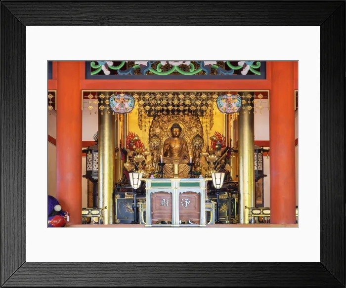 Framed Print : Shrine in main hall of Motsu-ji Temple (UNESCO World Heritage Site), Hiraizumi, Iwate, Japan Framed Print : Shrine in main hall of Motsu-ji Temple (UNESCO World Heritage Site), Hiraizumi, Iwate, Japan
