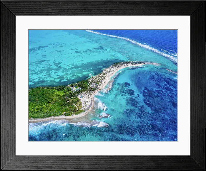 Framed Print : Half Moon Caye, Lighthouse Reef, aerial view, Belize District, Belize Framed Print : Half Moon Caye, Lighthouse Reef, aerial view, Belize District, Belize