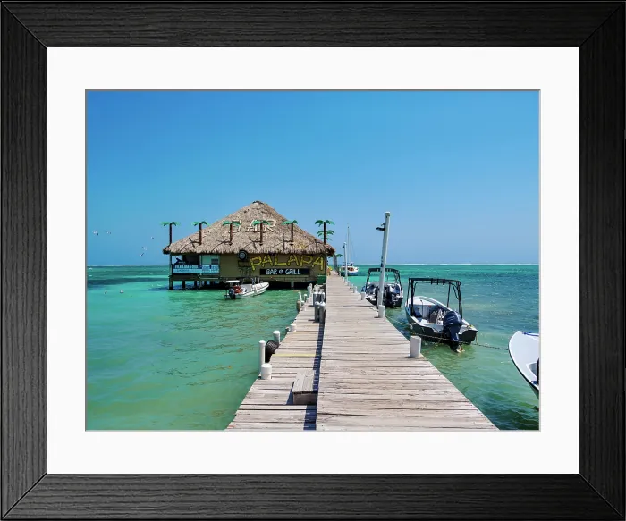 Framed Print : Palapa Bar and Grill, San Pedro Town, Ambergris Caye, Belize District, Belize Framed Print : Palapa Bar and Grill, San Pedro Town, Ambergris Caye, Belize District, Belize