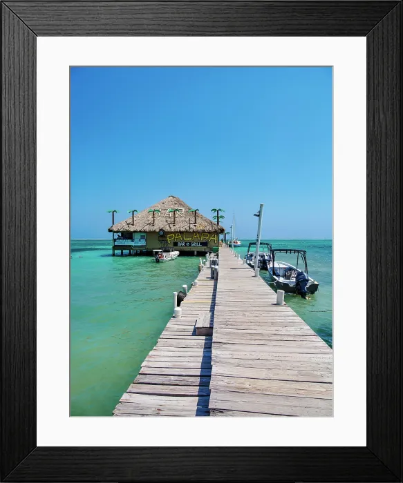 Framed Print : Palapa Bar and Grill, San Pedro Town, Ambergris Caye, Belize District, Belize Framed Print : Palapa Bar and Grill, San Pedro Town, Ambergris Caye, Belize District, Belize