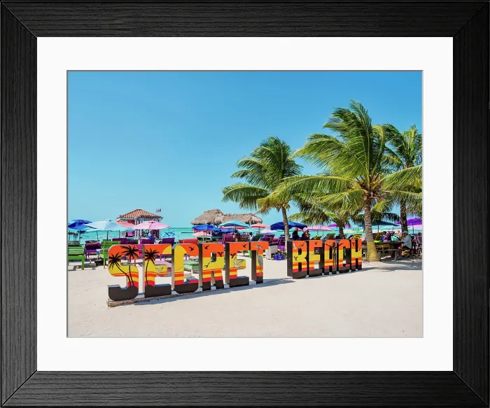 Framed Print : Secret Beach Letters, Ambergris Caye, Belize District, Belize Framed Print : Secret Beach Letters, Ambergris Caye, Belize District, Belize