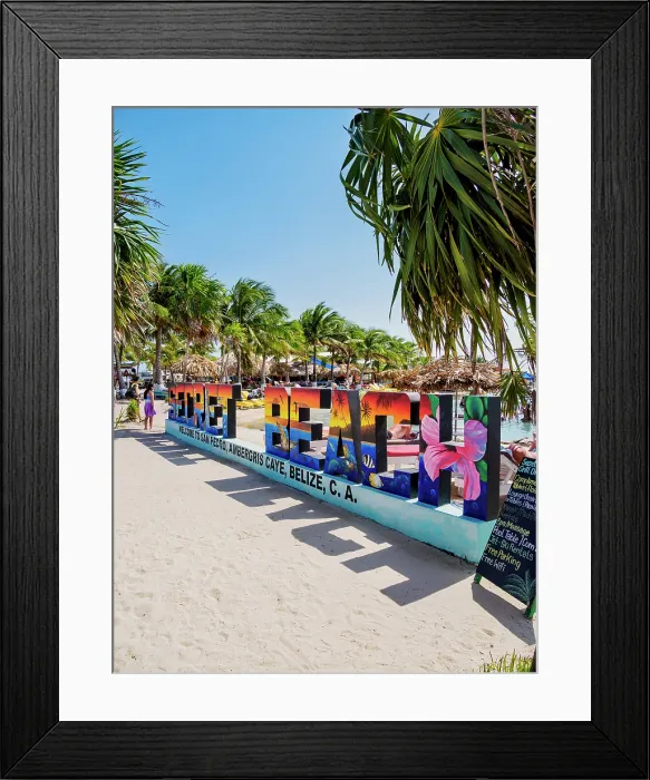 Framed Print : Secret Beach Letters, Ambergris Caye, Belize District, Belize Framed Print : Secret Beach Letters, Ambergris Caye, Belize District, Belize