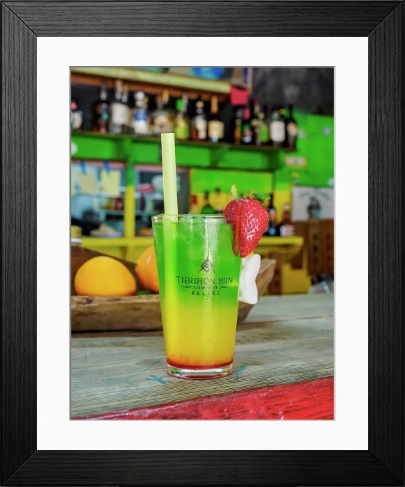 Framed Print : Tiburon Rum Cocktail at Swing Bar, Secret Beach, Ambergris Caye, Belize District, Belize Framed Print : Tiburon Rum Cocktail at Swing Bar, Secret Beach, Ambergris Caye, Belize District, Belize