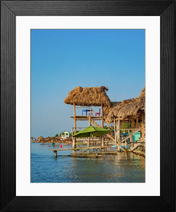 Framed Print : Blue Bayou Restaurant, Secret Beach, Ambergris Caye, Belize District, Belize Framed Print : Blue Bayou Restaurant, Secret Beach, Ambergris Caye, Belize District, Belize