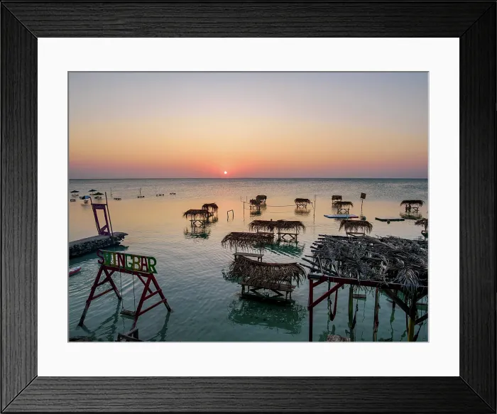 Framed Print : Swing Bar at sunset, Secret Beach, Ambergris Caye, Belize District, Belize Framed Print : Swing Bar at sunset, Secret Beach, Ambergris Caye, Belize District, Belize