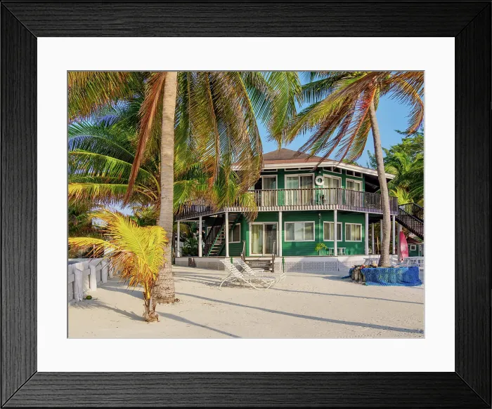 Framed Print : Waterfront of San Pedro Town, Ambergris Caye, Belize District, Belize Framed Print : Waterfront of San Pedro Town, Ambergris Caye, Belize District, Belize