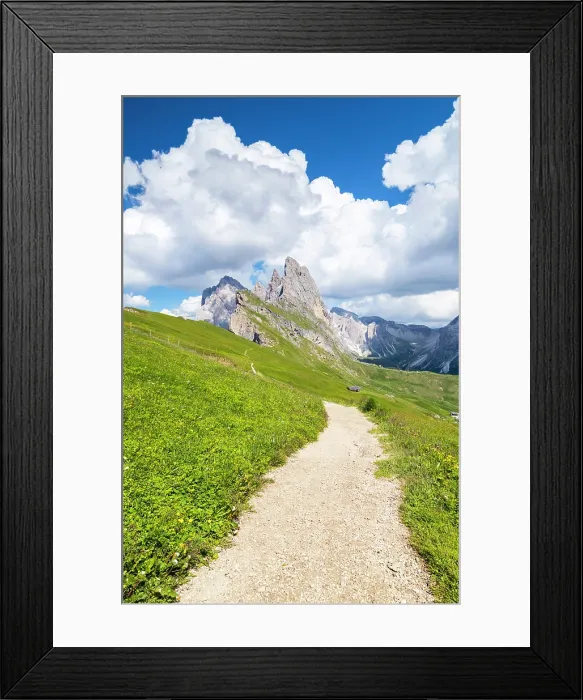Framed Print : Odle mountains from Seceda in summer. Ortisei, Bolzano province, Trentino Alto Adige, Italy Framed Print : Odle mountains from Seceda in summer. Ortisei, Bolzano province, Trentino Alto Adige, Italy