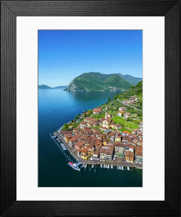 Framed Print : Monte Isola and Peschiera Maraglio village on Iseo lake. Peschiera Maraglio, Montisola, Brescia province, Lombardy district, Italy Framed Print : Monte Isola and Peschiera Maraglio village on Iseo lake. Peschiera Maraglio, Montisola, Brescia province, Lombardy district, Italy