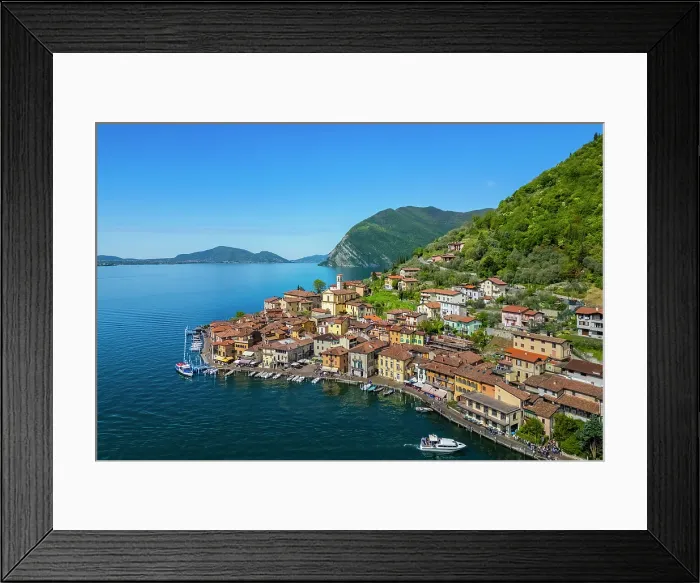 Framed Print : Monte Isola and Peschiera Maraglio village on Iseo lake. Peschiera Maraglio, Montisola, Brescia province, Lombardy district, Italy Framed Print : Monte Isola and Peschiera Maraglio village on Iseo lake. Peschiera Maraglio, Montisola, Brescia province, Lombardy district, Italy