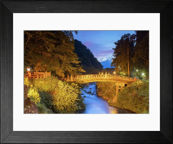 Framed Print : Shinkyo Bridge at sunset (UNESCO World Heritage Site), Nikko, Tochigi, Japan Framed Print : Shinkyo Bridge at sunset (UNESCO World Heritage Site), Nikko, Tochigi, Japan